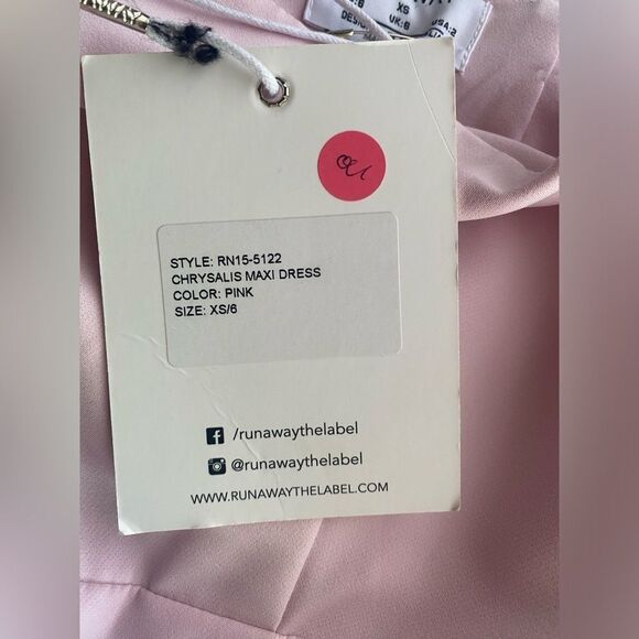 Runaway The Label Chrisalis Midi Dress Size XS Pink  One Shoulder New - Picture 9 of 16